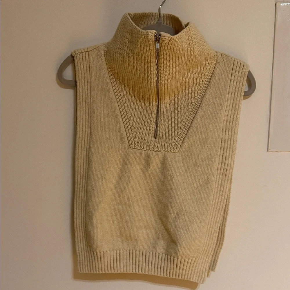 H&M Cream Knit Sleeveless Sweater Vest - Picture 1 of 5